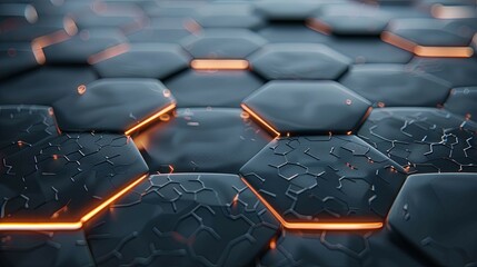 Obraz premium abstract digital hexagonal