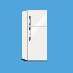 refrigerator isolated on white, refrigerator new, white