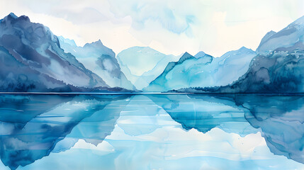 Berge Aquarell