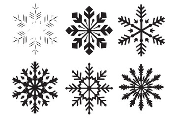 black silhouette snowflake