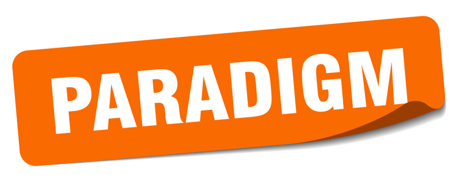 paradigm sticker. paradigm label