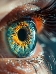 Closeup on the human eye