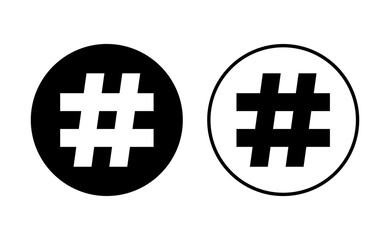 Hashtag icon set. hashtag symbol