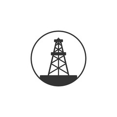 Oil platform icon isolated on transparent background