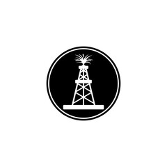 Oil derrick  icon isolated on transparent background