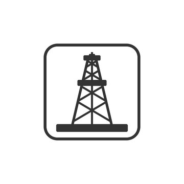Oil derrick  icon isolated on transparent background