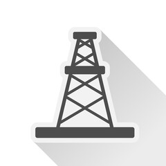 Oil derrick  icon isolated on transparent background