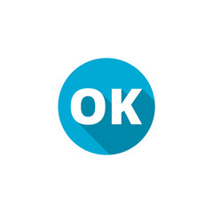 Ok icon isolated on transparent background