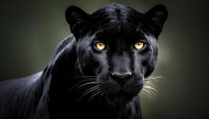 A Panther With Its Eyes Reflecting The Light