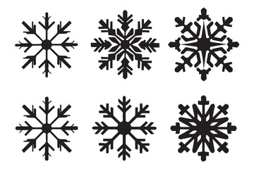 black silhouette snowflake