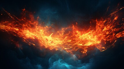 3d render of fire and flames