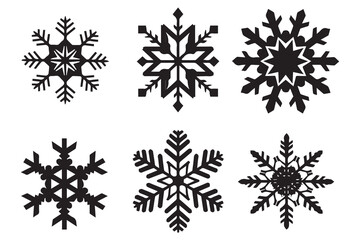 black silhouette snowflake