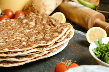 Stack of Pancakes Sitting on Kitchen Counter