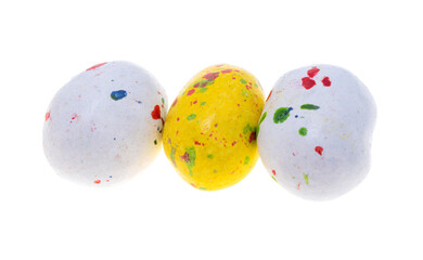 colored dragee with nut isolated