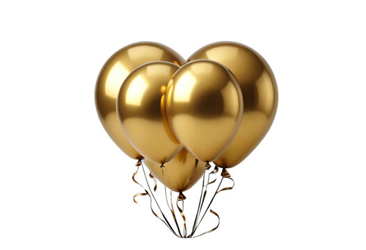 golden and black festival bloons isolated transparent png ai generated