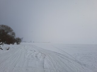 landscape with snow
