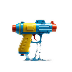 water gun isolated transparent png ai generated