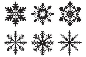 black silhouette snowflake