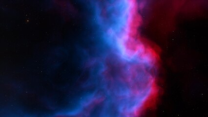 Fototapeta premium Cosmic background with a blue purple nebula and stars 
