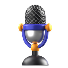 3D Microphone Icon - 762159801