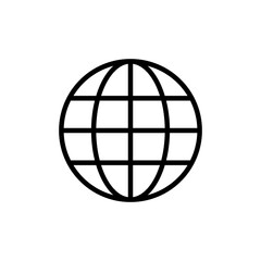Web icon vector isolated on white background. Website vector icon. Internet world vector