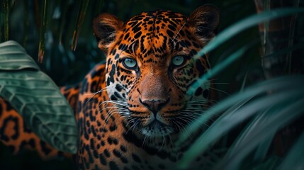 a close up portrait of an elegant leopard
