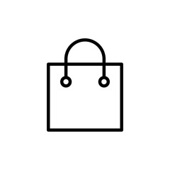 Shopping bag icon vector isolated on white background. Shopping bag vector icon. Basket icon