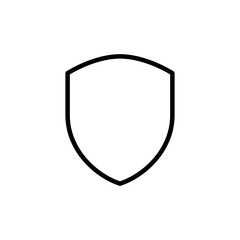 Shield vector vector icon isolated on white background. Protection icon vector. Security vector icon