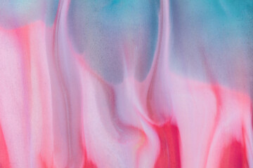 Abstract Fluid Acrylic Painting. Liquid background. Duotone compositions with gradient flow shape.