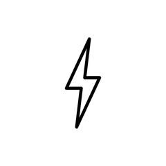 Lightning icon vector isolated on white background. Bolt icon vector. Energy and thunder electric icon