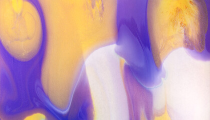 Abstract Fluid Acrylic Painting. Liquid background. Duotone compositions with gradient flow shape.