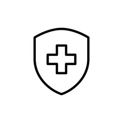 Health insurance icon vector isolated on white background. Insurance health document icon