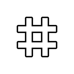 Hashtag icon vector isolated on white background. hashtag vector icon