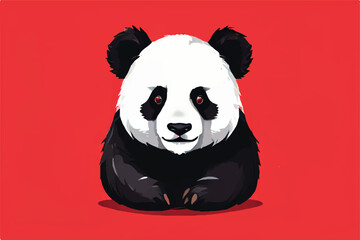 Vector illustration of panda. Cute Panda logo. Cute Panda Bear. Cute lazy panda cartoon, vector illustration. Cute panda cartoon. Panda logo Design.                         