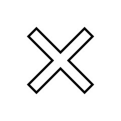 Obraz premium Close icon vector isolated on white background. Delete icon. remove, cancel, exit symbol