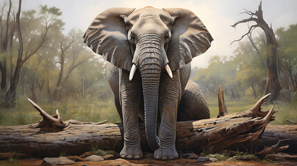 elephant, animal, wildlife - obrazy, fototapety, plakaty