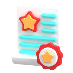 3D Certificate Icon - 762165066
