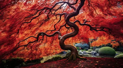 Foto op Plexiglas  In the enchanting canvas of the autumnal landscape © qadeer
