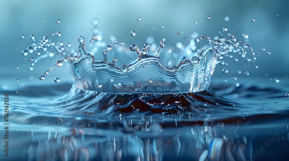 Poster an aqua liquid splash set with dynamic motion elements and spray droplets isolated on a transparent 