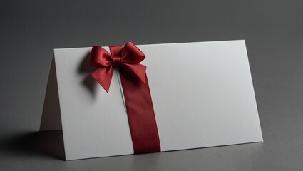 gift box with red ribbon and bow | birthday card with red ribbon | surprise Gift card 