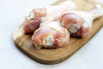 Fototapeta na wymiar Raw chicken legs, meat for cooking