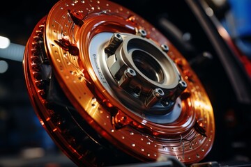 Close Up of Motorcycle Wheel Display