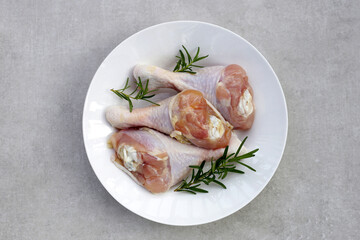 Raw chicken legs, meat for cooking