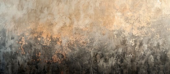 Stained Decorative Plaster Wall with Two Shades of Gray for Texture Design.
