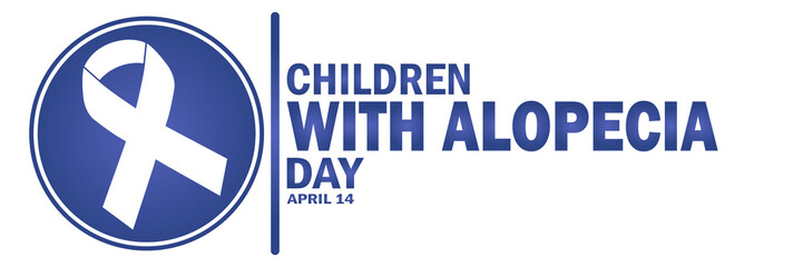 Children with Alopecia Day. Suitable for greeting card, poster and banner.