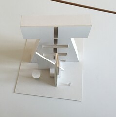white architectural model - obrazy, fototapety, plakaty