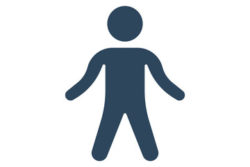 yoga icon. meditation while standing. icon related to wellness, gym. solid icon style. element illustration.