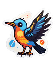 Bird stickers spread their wings and prepare to fly.