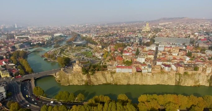 The Kura river in Tbilisi