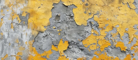 Gray and yellow textured surface for decoration.